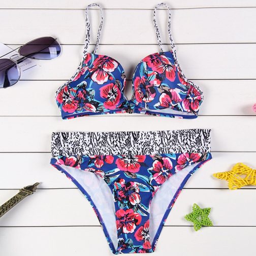 Floral Print Bikini Set - Image 3