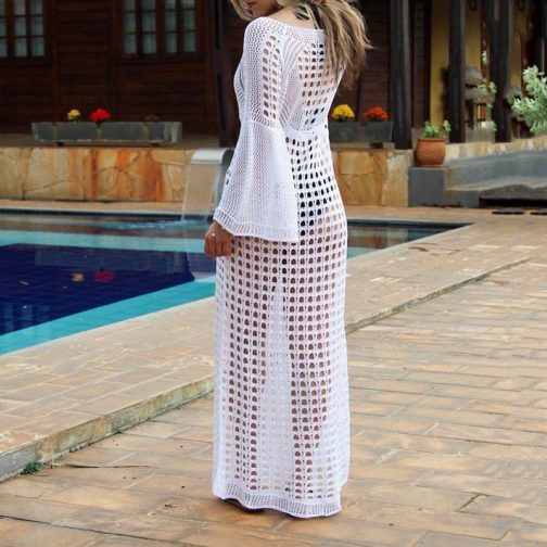 Crochet Tunic Beach Dress Cover-up - Image 2