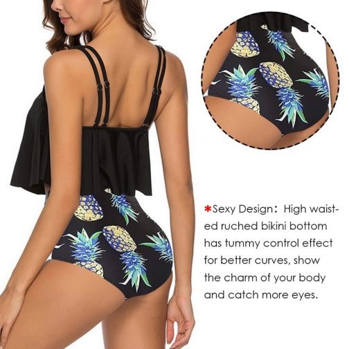 Polka Dots & Pineapple Print Swimming Wear - Image 2