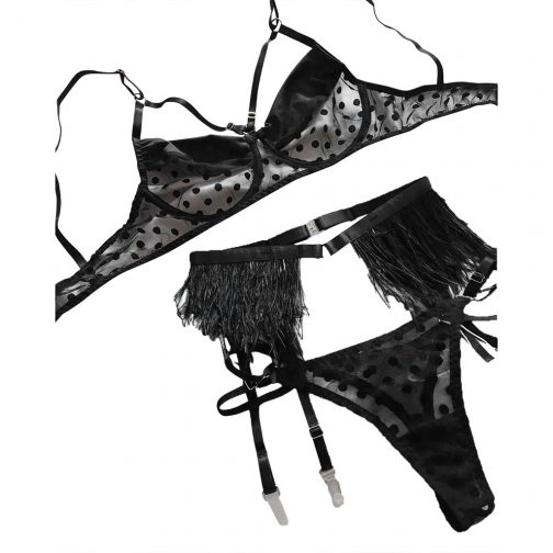 Transparent Babydoll Cut-out Bra And Pantie Set - Image 3