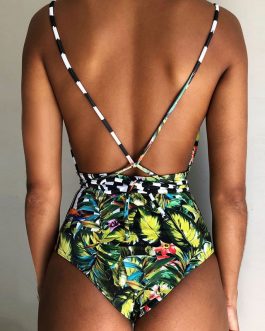 Printed Brazilian Floral Swimsuit