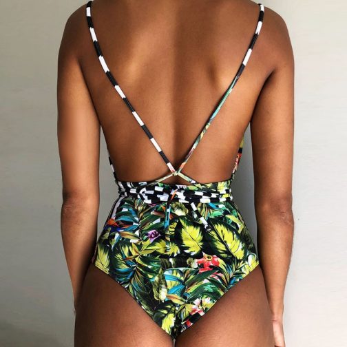 Printed Brazilian Floral Swimsuit - Image 2
