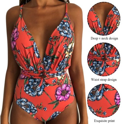 Printed Brazilian Floral Swimsuit - Image 3