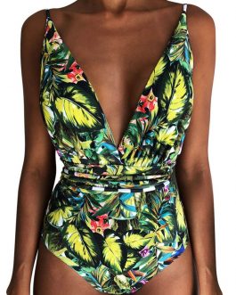Printed Brazilian Floral Swimsuit