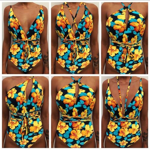 Printed Brazilian Floral Swimsuit - Image 4