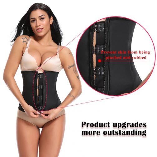 Corset Latex Waist Trainer Zipper Under-burst Shapewear