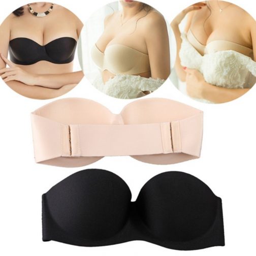 Strapless Half Cup Plunge Bra - Image 2