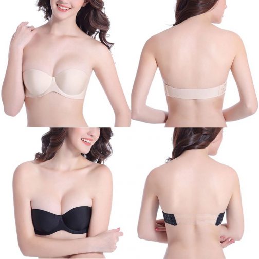 Strapless Half Cup Plunge Bra - Image 3