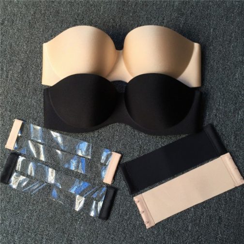 Strapless Half Cup Plunge Bra