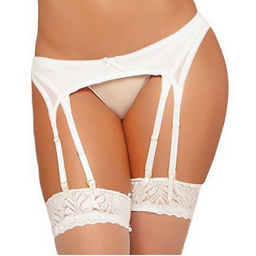 Lady Erotic Bow Perspective Stockings Garter Belt - Image 2
