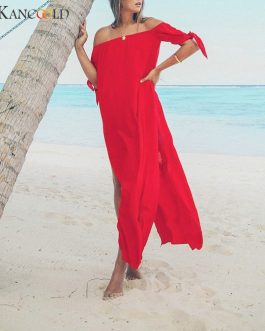 Chiffon Off Shoulder Cover-up