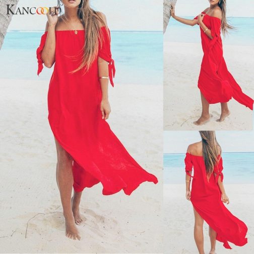 Chiffon Off Shoulder Cover-up