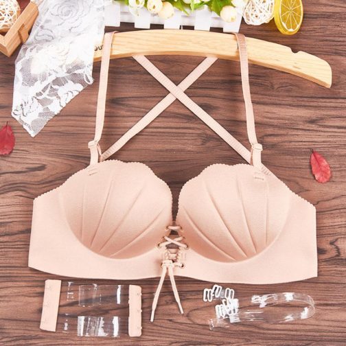Adjustable Drawstring Shell Bra