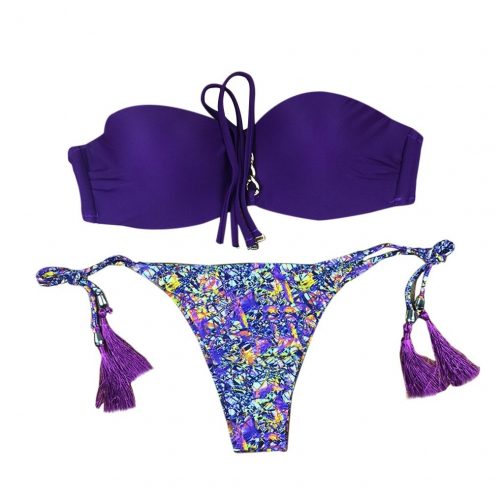 Split Printed Brazilian Swimsuit - Image 2
