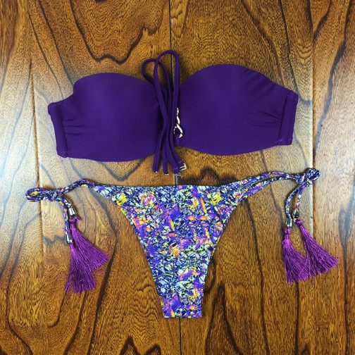 Split Printed Brazilian Swimsuit