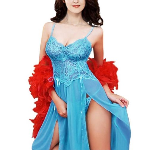 Split Ends Mesh Patchwork Nightdress