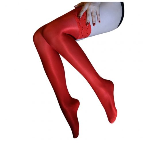 Oil Glossy Non-slip Shiny Satin Stockings