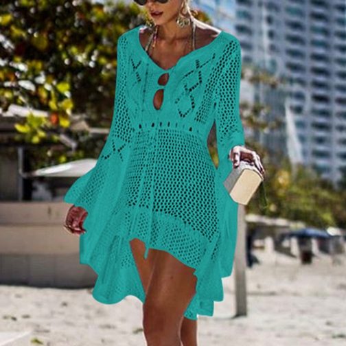 Crochet Knitted Cover Up Dress