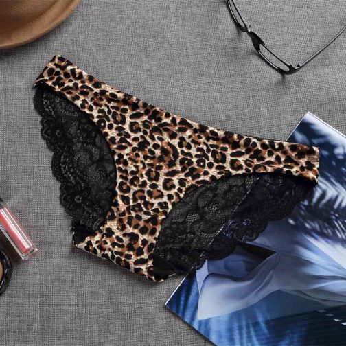 Nylon Leopard Print Low-Rise Panties - Image 2