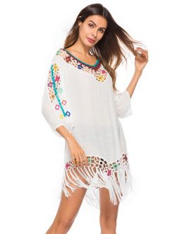 Manual Crochet Knit Hollow-out Cover Up