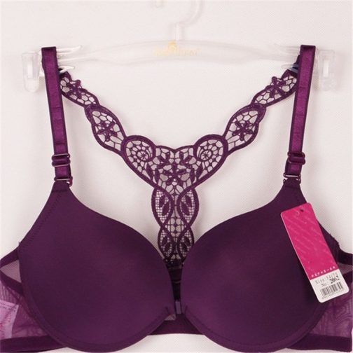 Front Closure Lace Y Line Smooth Surface Bra
