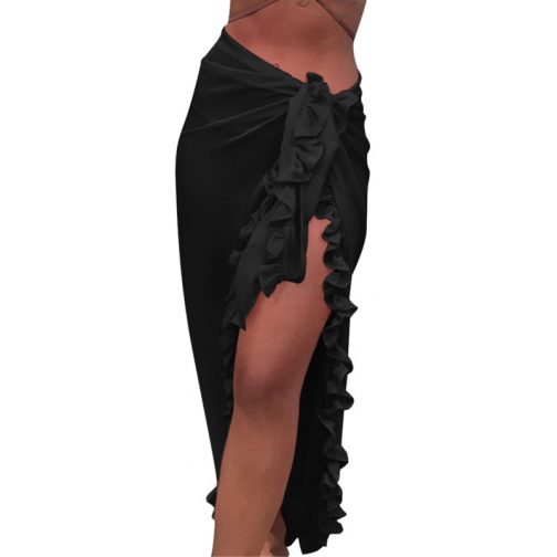 See-Through Wrap Scarf Cover Up - Image 2