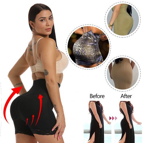 High Waist Lace Butt Lifter Body Shapewear - Image 3