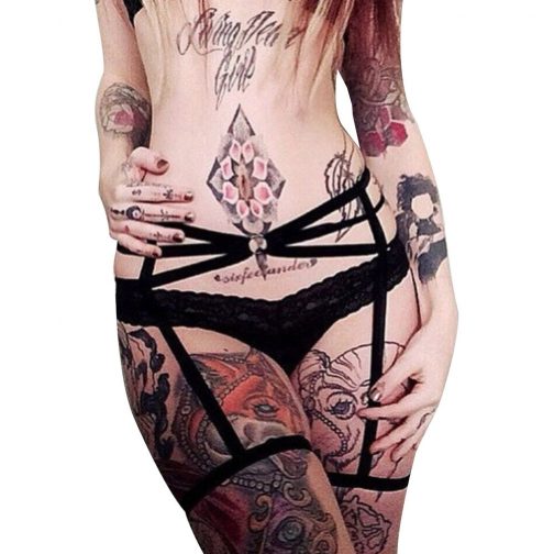 Elastic Goth Leg Garter Belt Decoration
