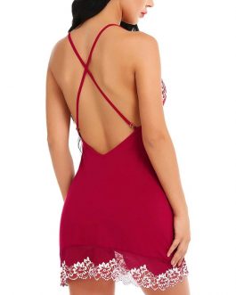V Neck Floral Sleepwear