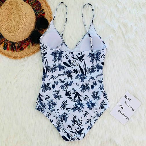 Printed One Piece Swimsuit - Image 3