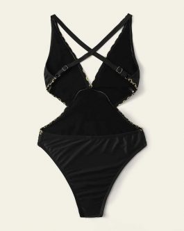 Sexy Baroque Print Swimsuit